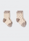 Mango Calcetines algodón estampados - Gris