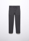 Mango Pantalón cintura elástica - Gris antracita