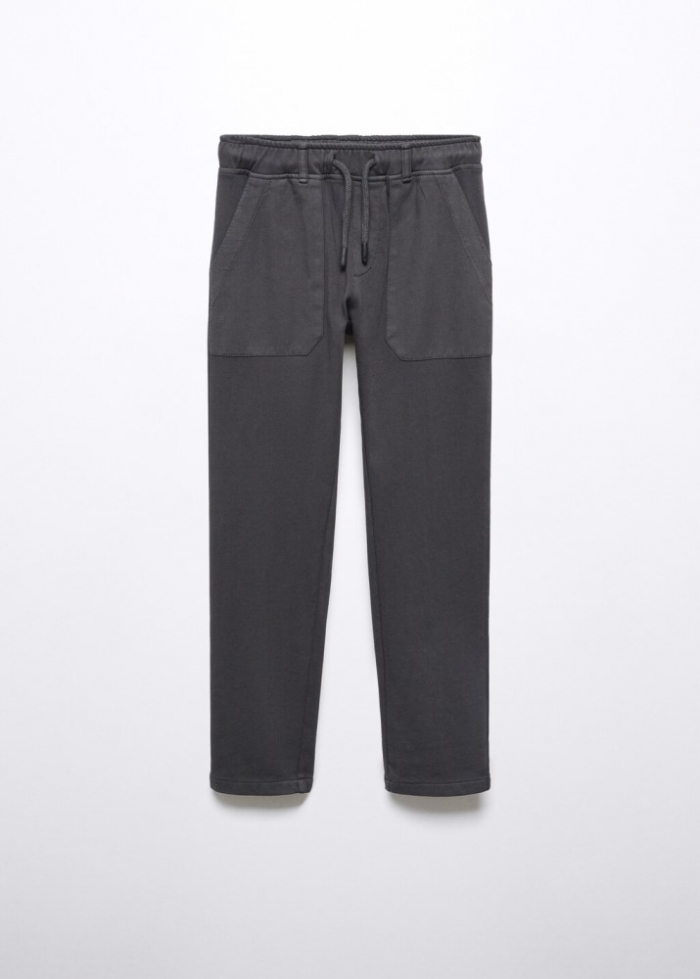 Mango Pantalón cintura elástica - Gris antracita