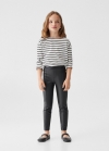 Mango Leggings efecto piel - Negro