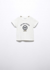 Mango Camiseta estampada algodón - Blanco roto
