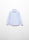 Mango Camisa vestir regular fit rayas - Azul celeste
