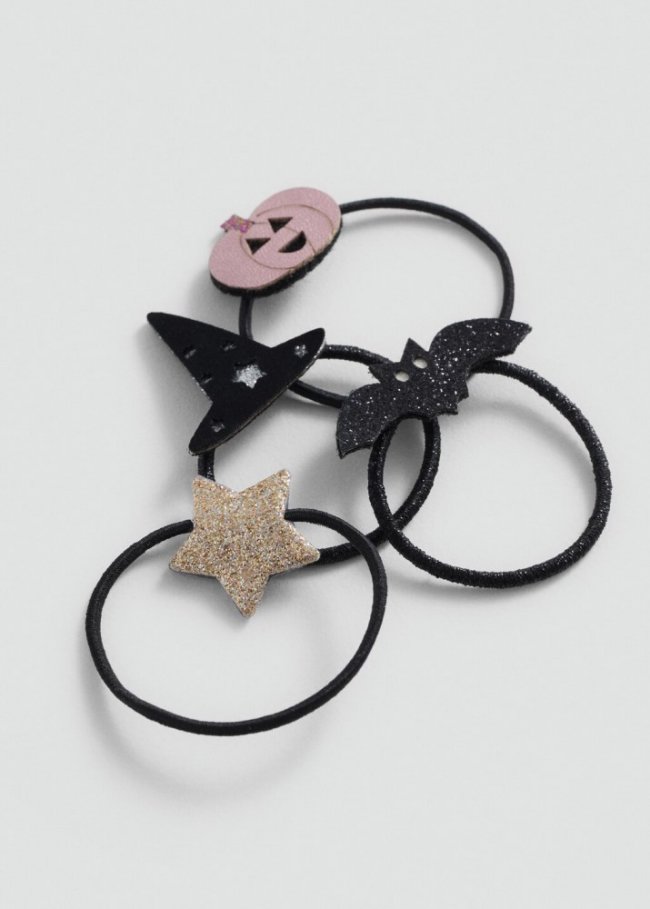 Mango Pack 4 gomas pelo halloween - Negro