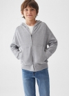 Mango Sudadera capucha cremallera - Gris medio vigoré
