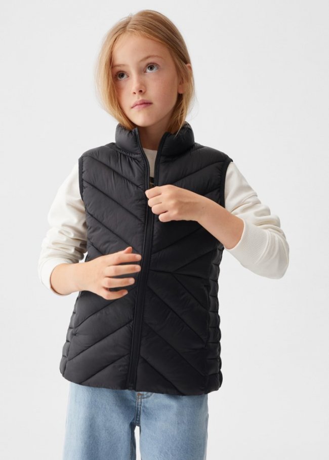 Mango Chaleco acolchado - Negro
