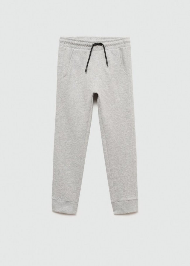 Mango Pantalón jogger algodón bolsillos - Gris medio vigoré