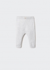 Mango Pantalón punto - Gris claro vigoré