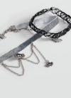 Mango Pack 2 chokers Halloween - Negro