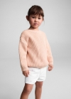 Mango Jersey punto invertido - Rosa pastel