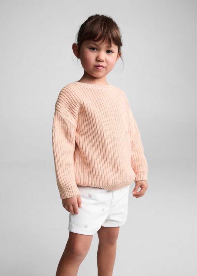 Mango Jersey punto invertido - Rosa pastel