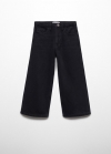 Mango Jeans culotte algodón - Denim negro