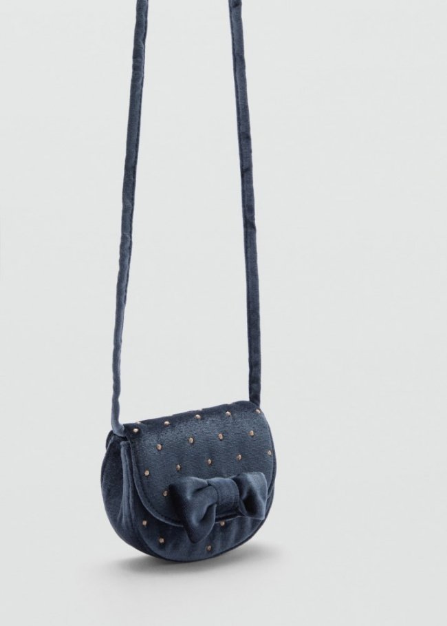 Mango Bolso detalle lazo - Azul