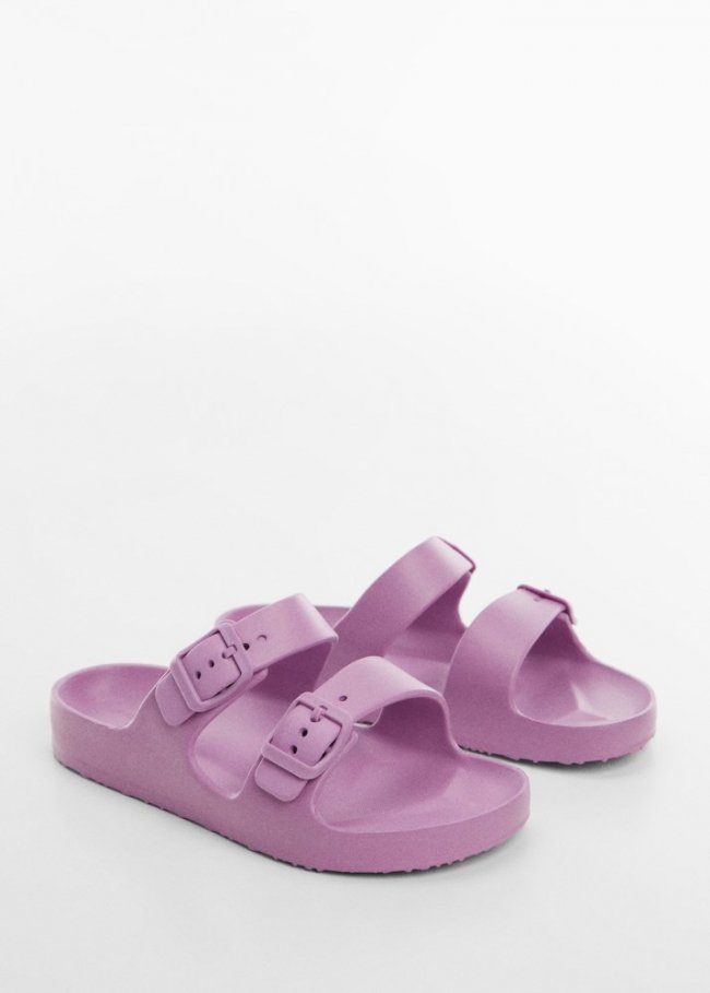 Mango Chancla hebillas - Morado claro/pastel