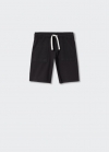 Mango Bermudas algodón cintura elástica - Negro