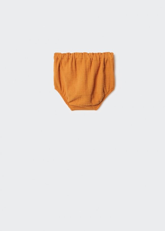 Mango Shorts algodón - Mostaza