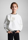 Mango Sudadera detalle lazo - Blanco roto