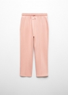 Mango Pantalón cintura elástica - Rosa