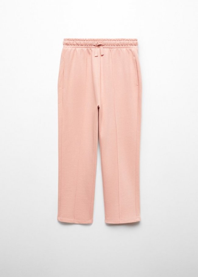Mango Pantalón cintura elástica - Rosa