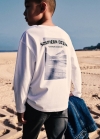 Mango Camiseta manga larga estampada - Blanco roto