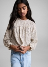 Mango Blusa estampado floral - Blanco roto