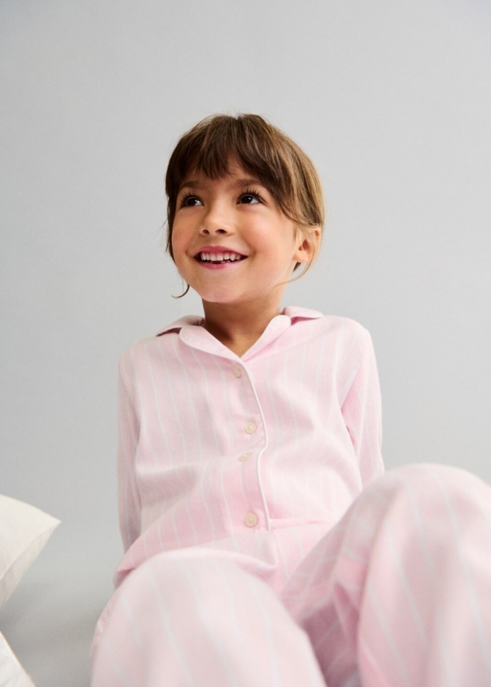 Mango Pijama largo rayas - Rosa