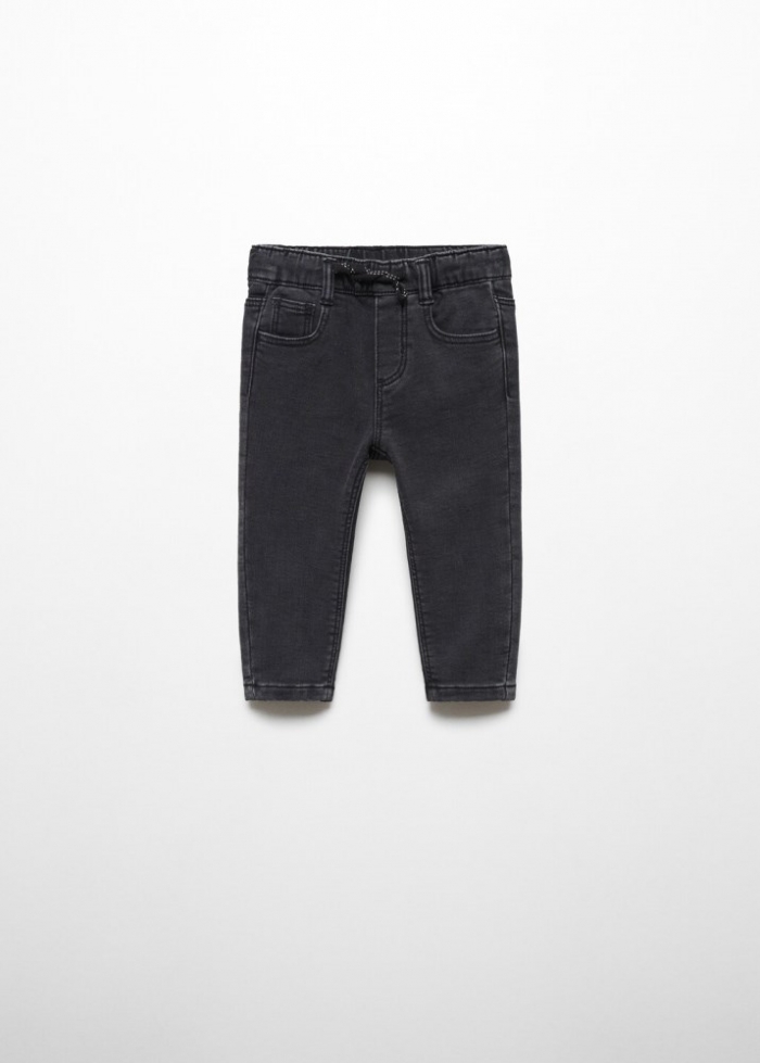 Mango Jeans cintura elástica - Denim negro