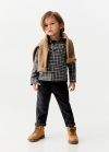 Mango Camisa regular fit cuadros - Khaki