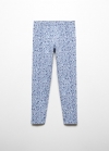 Mango Leggings estampado floral - Azul celeste