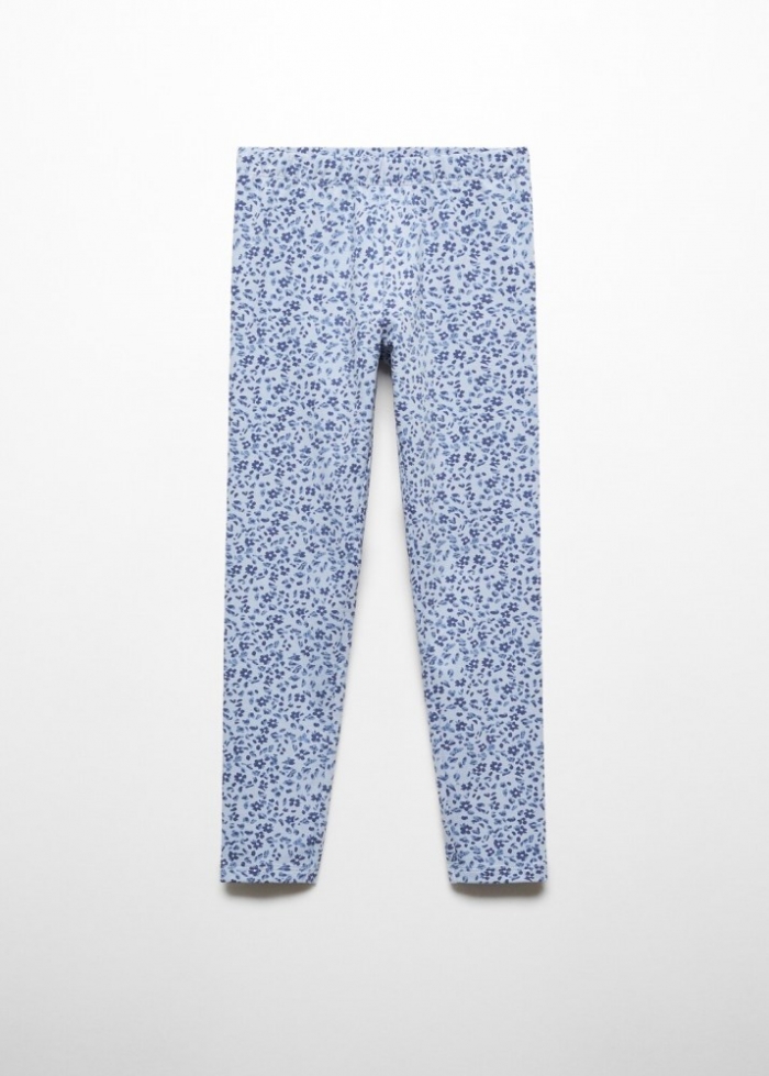 Mango Leggings estampado floral - Azul celeste