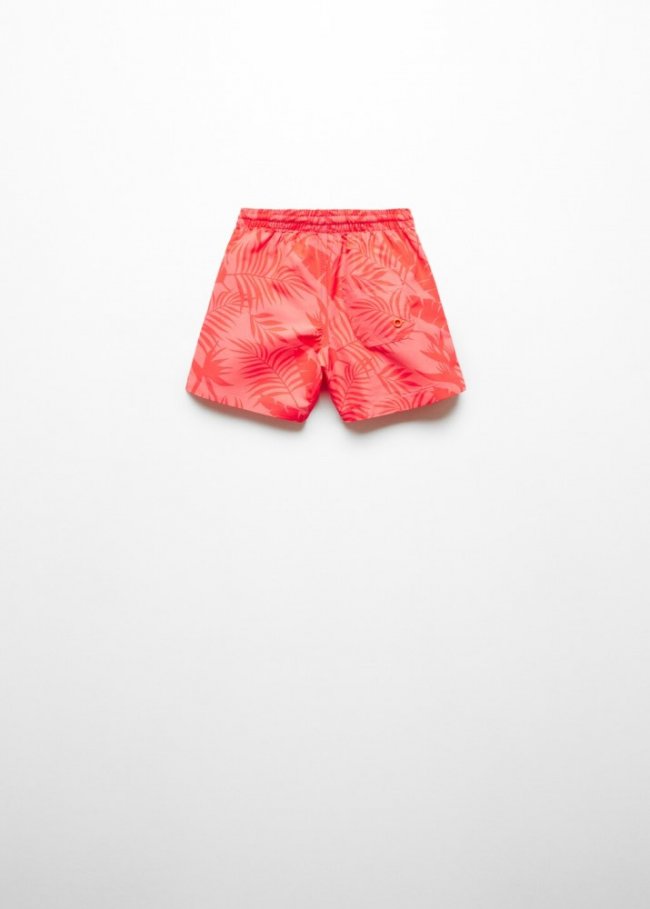 Mango Bañador estampado hojas - Rojo coral
