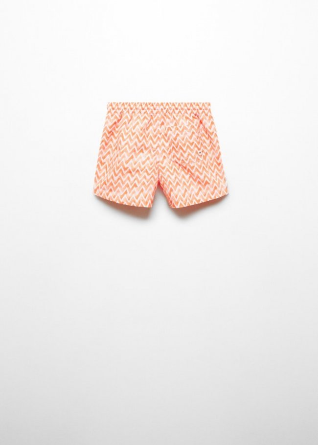 Mango Bañador estampado - Naranja pastel
