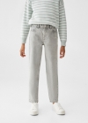 Mango Jeans mom-fit algodón - Gris
