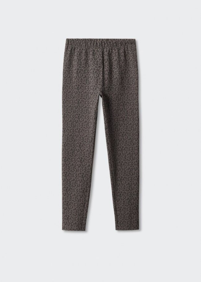Mango Leggings algodón estampados - Gris antracita