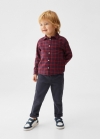 Mango Camisa regular fit cuadros - Rojo medio