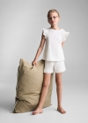 Mango Pijama algodón volantes - Blanco roto