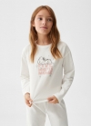 Mango Pijama largo Snoopy - Blanco roto