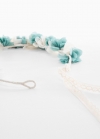 Mango Diadema flores relieve - Verde agua