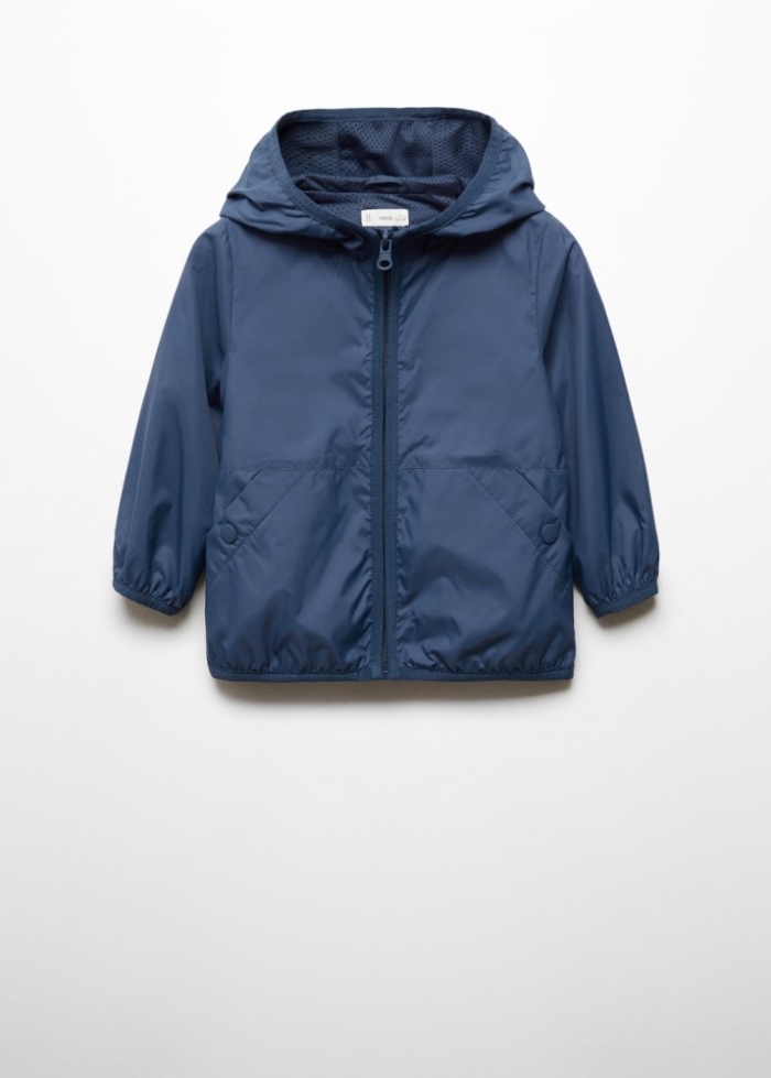 Mango Parka capucha - Azul