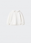 Mango Sudadera cuello babydoll - Blanco roto