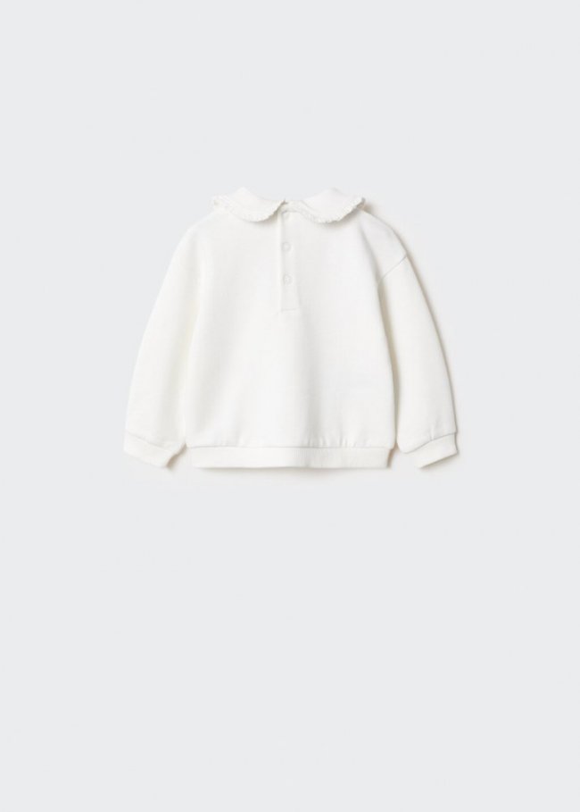 Mango Sudadera cuello babydoll - Blanco roto