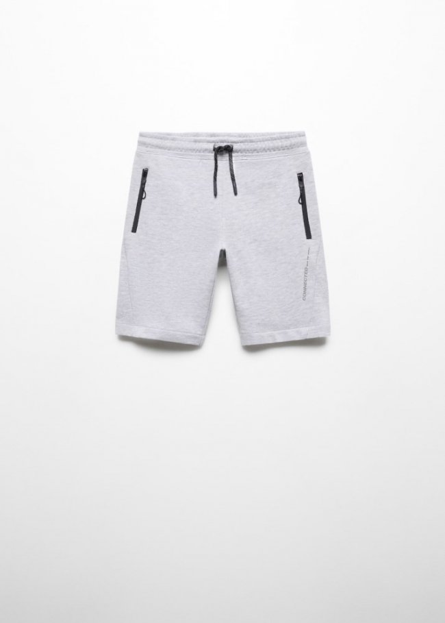 Mango Bermudas cintura elástica - Gris medio vigoré