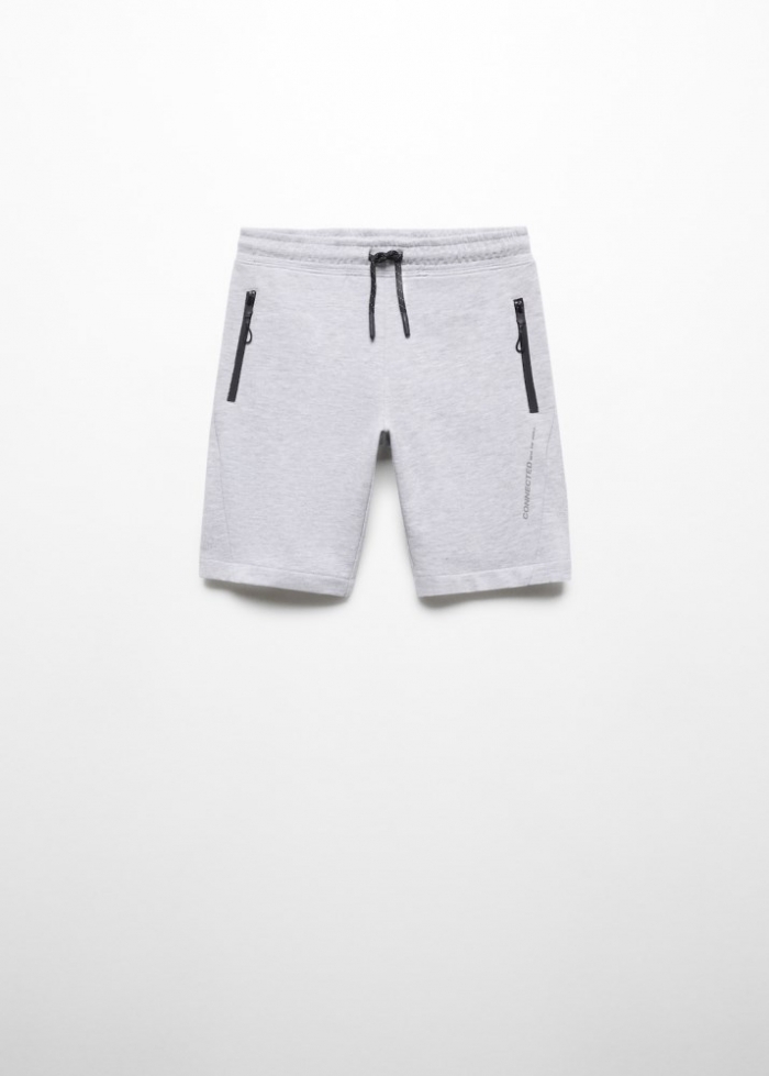 Mango Bermudas cintura elástica - Gris medio vigoré