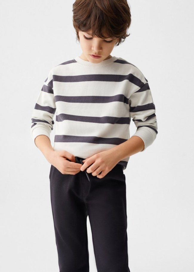 Mango Pantalón jogger algodón - Gris