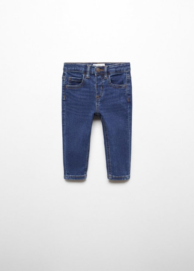 Mango Jeans skinny algodón - Azul medio