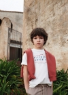 Mango Camiseta mensaje estampado - Blanco roto