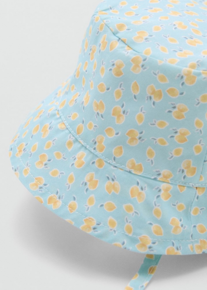Mango Gorro bucket estampado - Verde agua