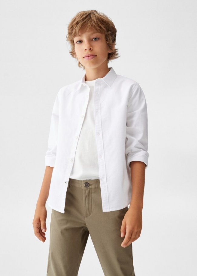 Mango Pantalón chino algodón - Khaki