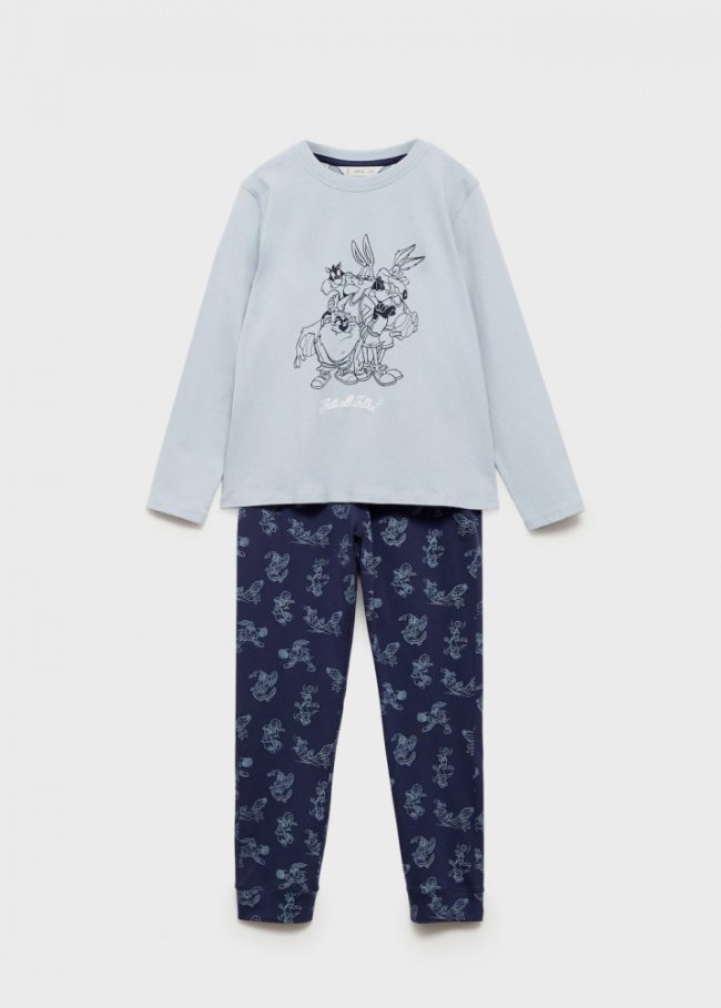 Mango Pijama Looney Tunes - Azul