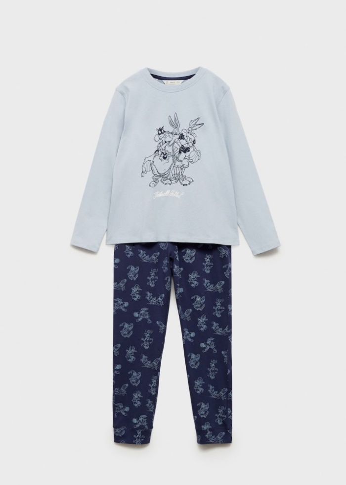 Mango Pijama Looney Tunes - Azul