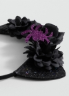 Mango Diadema Halloween - Negro